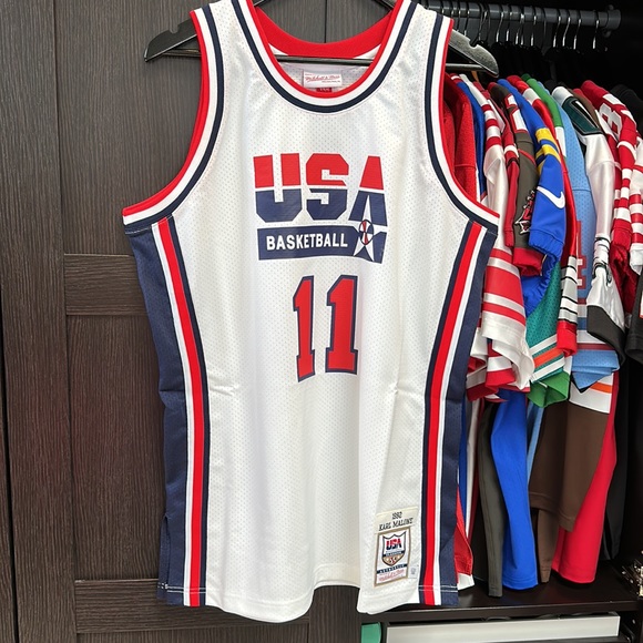 Karl Malone USA Basketball Mitchell & Ness Authentic 1992 Jersey - Dream Team - Picture 1 of 8